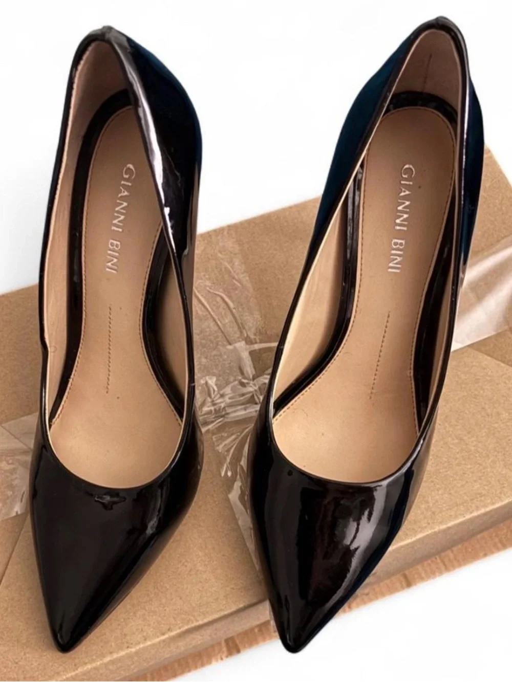 Gianni Bini Black Patent Leather Pumps